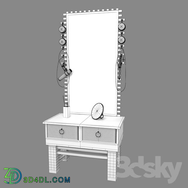 Beauty salon - Console and mirror