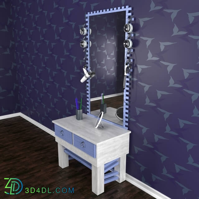 Beauty salon - Console and mirror