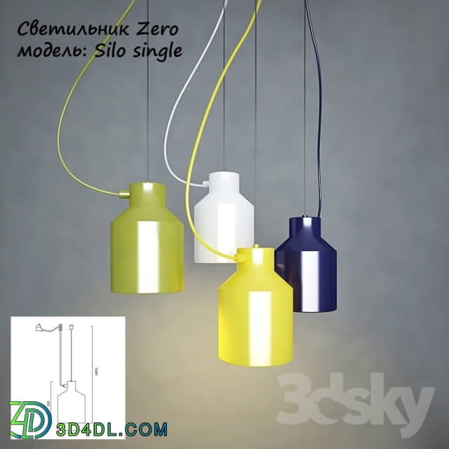Ceiling light - Lamp Zero_ Model_ Silo Single