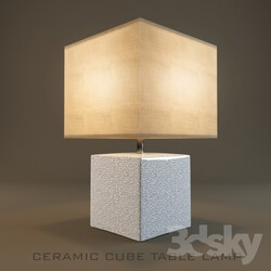 Table lamp - Ceramic Cube Table Lamp 