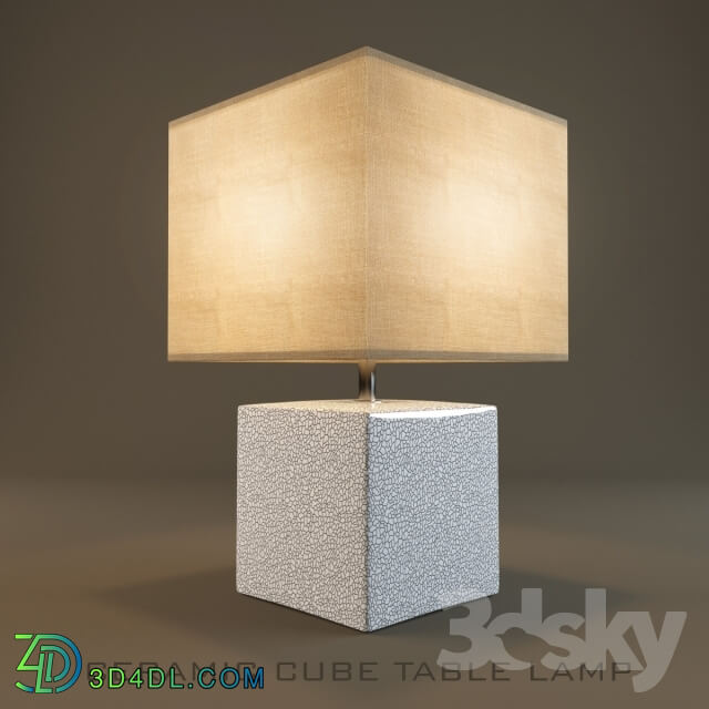 Table lamp - Ceramic Cube Table Lamp