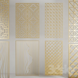 3D panel - golden panels 