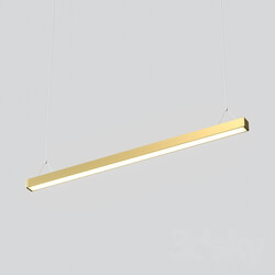 Ceiling light - Golden LED lamp from the profile 50 _ 50 mm Novosvet 