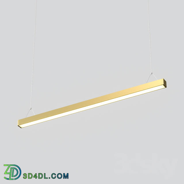 Ceiling light - Golden LED lamp from the profile 50 _ 50 mm Novosvet