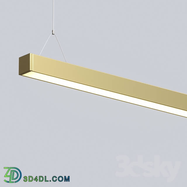 Ceiling light - Golden LED lamp from the profile 50 _ 50 mm Novosvet