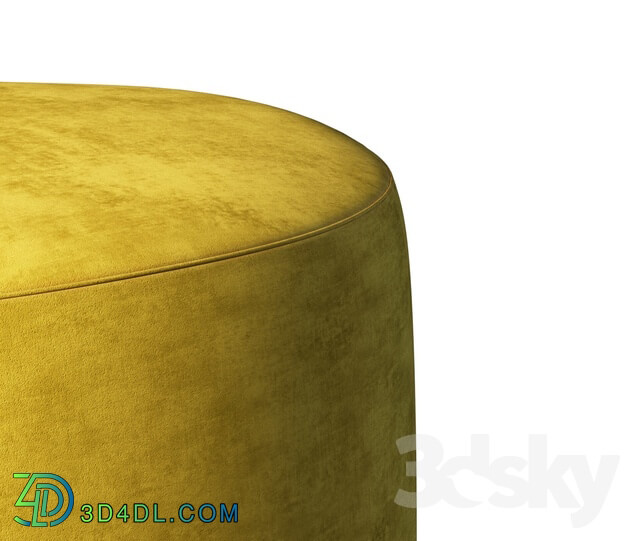 Other soft seating - Nomade pouf on gold base