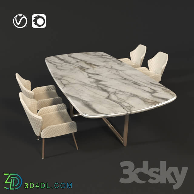 Table _ Chair - Modern Dining Set