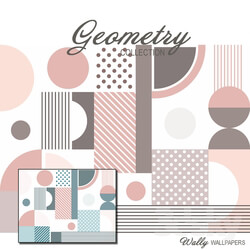 Wall covering - Wallpaper Geometry Pastel 