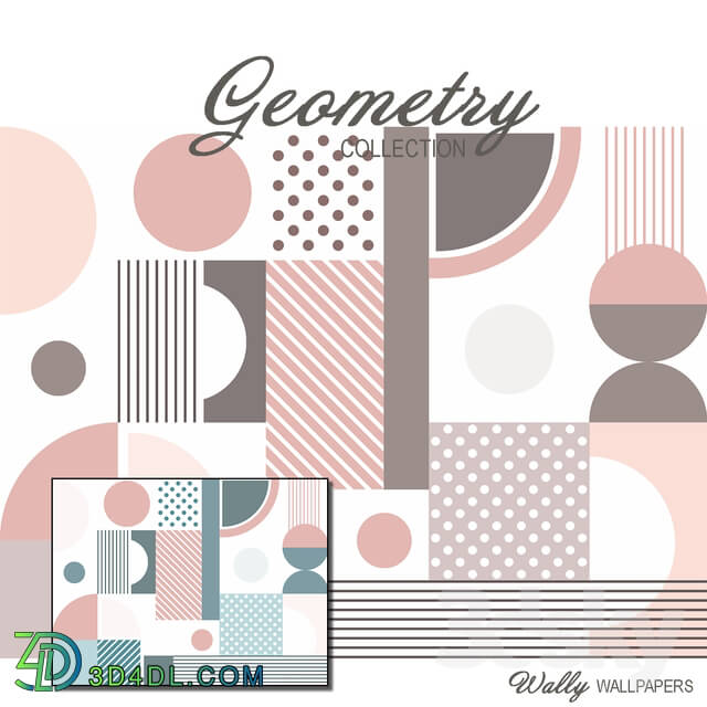 Wall covering - Wallpaper Geometry Pastel