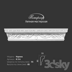 Decorative plaster - OM cornice K3a Petergof - stucco workshop 