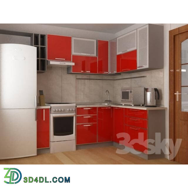 Kitchen - Kitchen red plastic