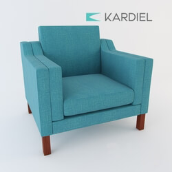 Sofa - Kardiel Monroe Modern Armchair Dutch Blue Twill 