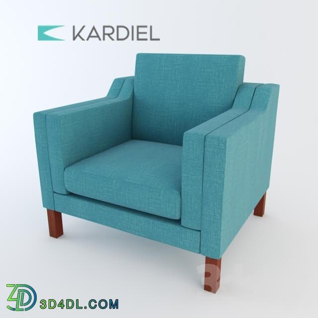 Sofa - Kardiel Monroe Modern Armchair Dutch Blue Twill