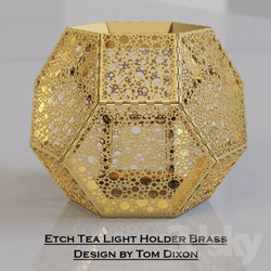 Other decorative objects - Etch Tea Light Holder Brass 