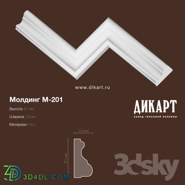 Decorative plaster - M-201_40h19mm