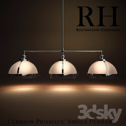 Ceiling light - Clemson Prismatic Treble Pendant 