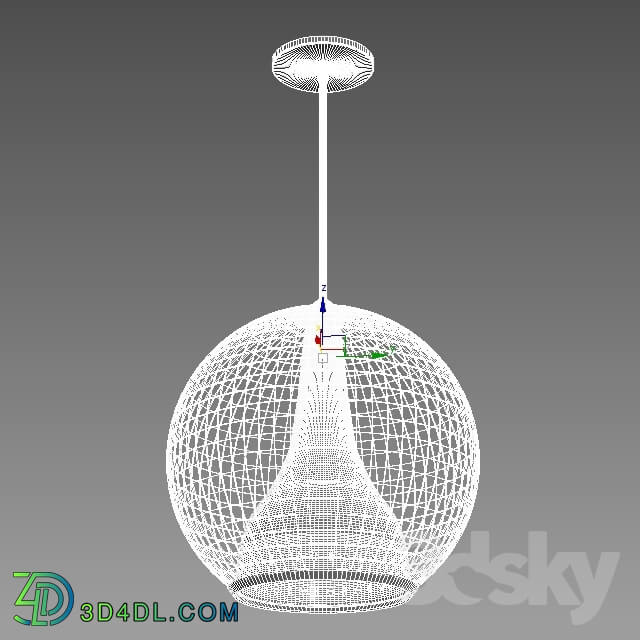 Ceiling light - DEX CHROME AND GLASS GLOBE PENDANT