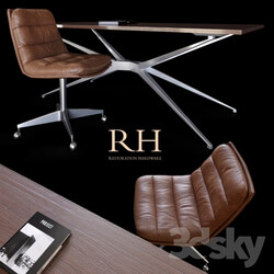 Table _ Chair - Restoration Hardware _ Griffith Chair _amp_ Maslow desk 