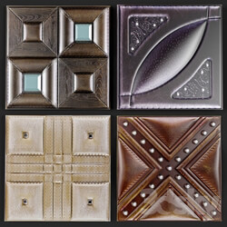 Other decorative objects - Decorative leather 3D panel 