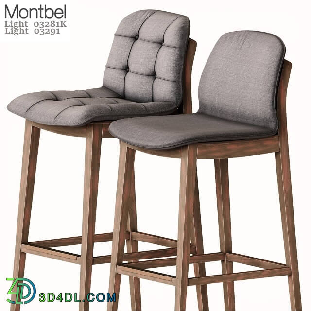 Chair - Montbel Barstool Light 03281K Light 03291