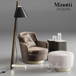 Other - Minotti Jacques Armchair and Pouf 