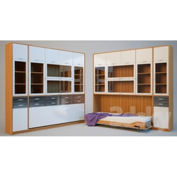 Wardrobe _ Display cabinets - Lift bed 