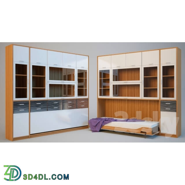 Wardrobe _ Display cabinets - Lift bed