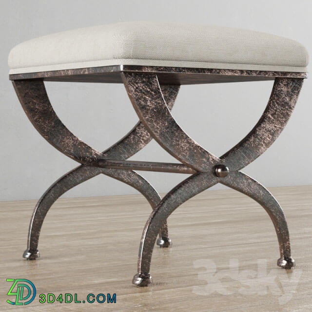 Other soft seating - RH-19TH C. FRENCH S-CURVE UPHOLSTERED STOOL