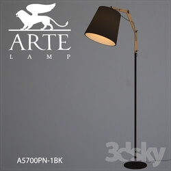 Floor lamp - Floor lamp ArteLamp A5700PN-1BK 