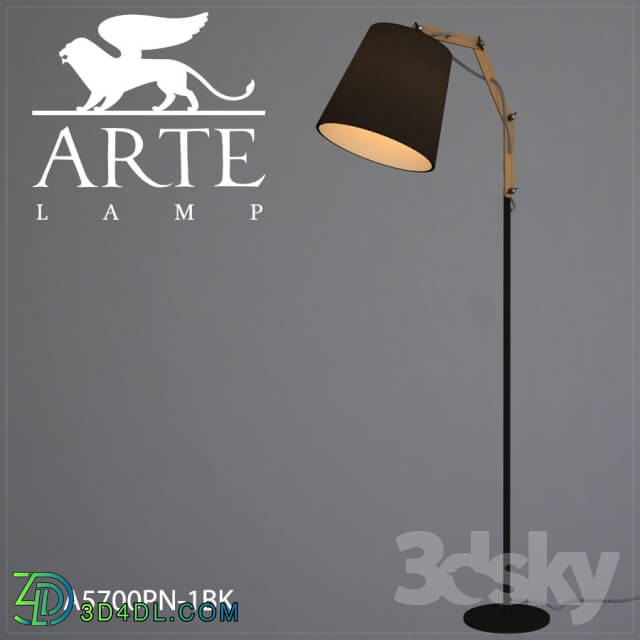 Floor lamp - Floor lamp ArteLamp A5700PN-1BK