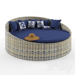 Other architectural elements - Braided round chaise longue and hat 