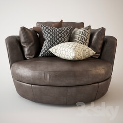 Arm chair - Snuggle Swivel Chair Leather 