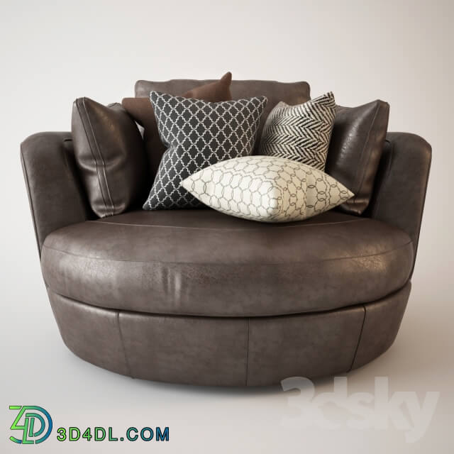 Arm chair - Snuggle Swivel Chair Leather