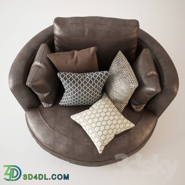 Arm chair - Snuggle Swivel Chair Leather