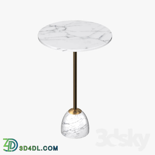 Table - Zeke Marble Martini Side Table