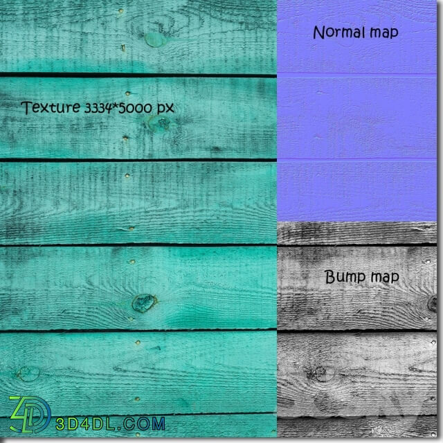 Wood - The faded turquoise board