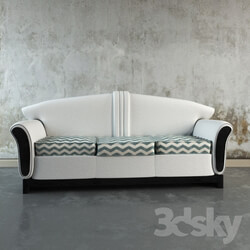 Sofa - Dark wood sofa 