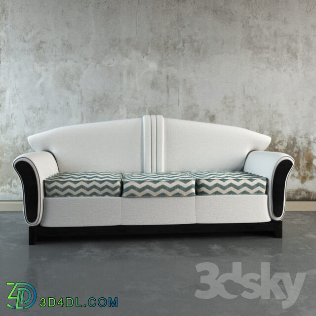 Sofa - Dark wood sofa