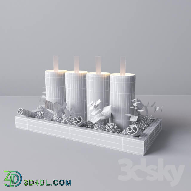 Decorative set - Decorative set _quot_Forest candle_quot_