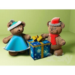 Toy - Bears under the Christmas tree 
