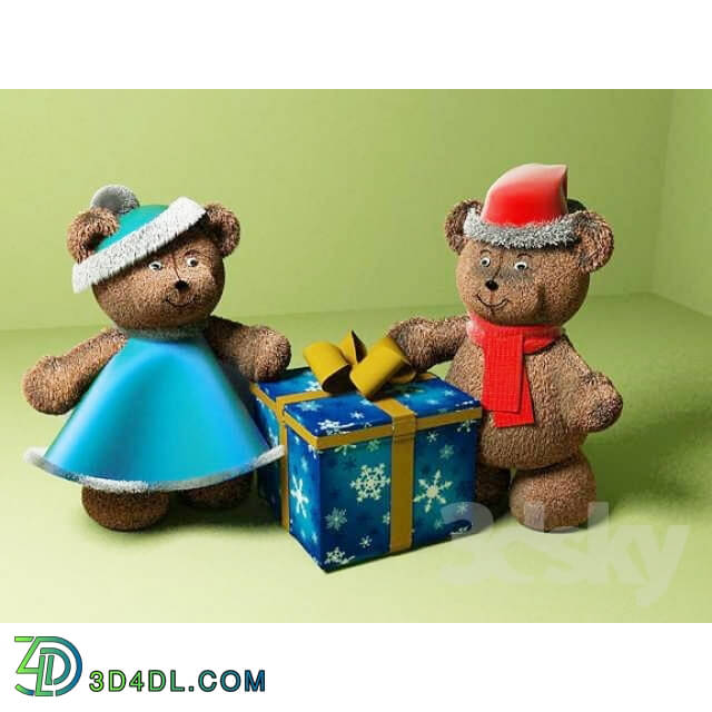 Toy - Bears under the Christmas tree