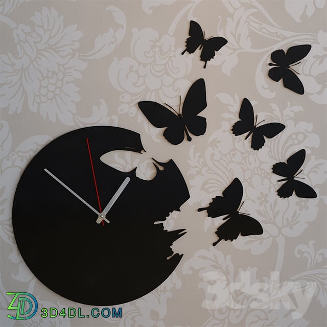 Other decorative objects - Clock butterfly