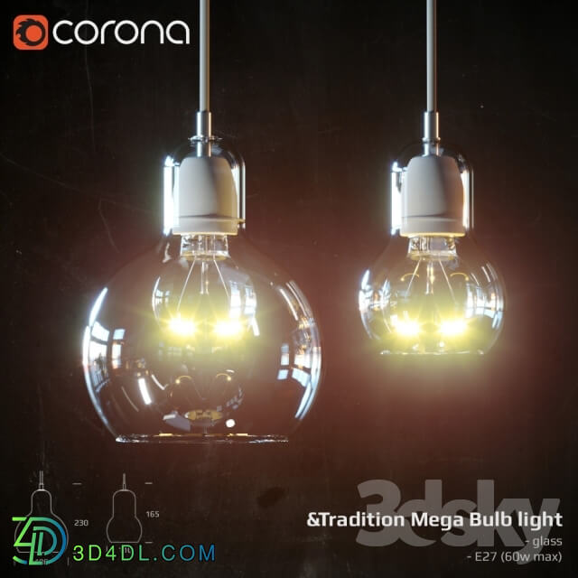 Ceiling light - _Tradition Mega Bulb light