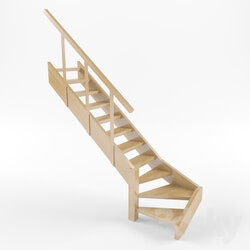 Staircase - A wooden staircase 