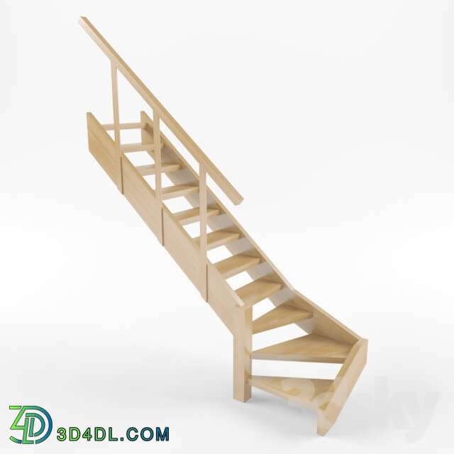 Staircase - A wooden staircase