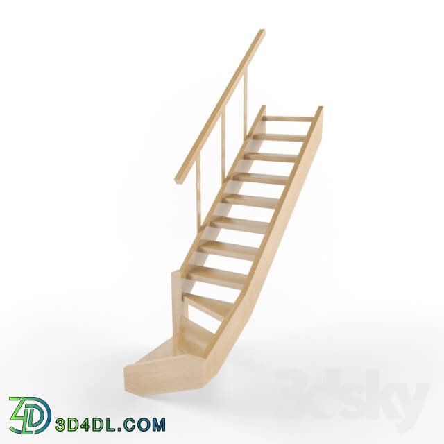 Staircase - A wooden staircase