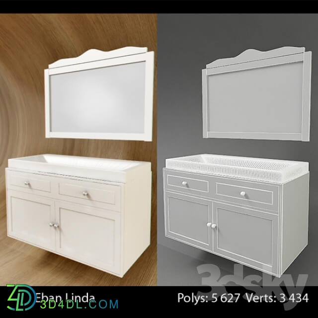 Bathroom furniture - Set of bathroom furniture Eban Linda 100 cm