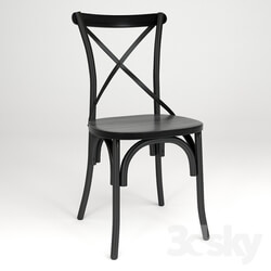 Chair - Chair BELLA CROSS black _ ebony 