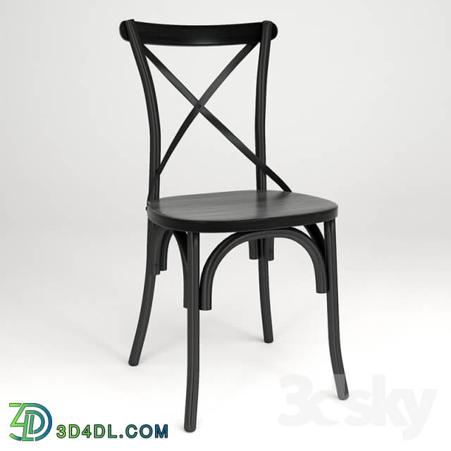 Chair - Chair BELLA CROSS black _ ebony