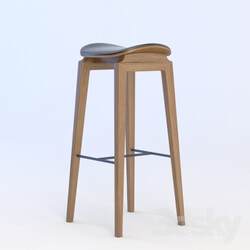 Chair - NY11 Bar Chair Walnut Leather 
